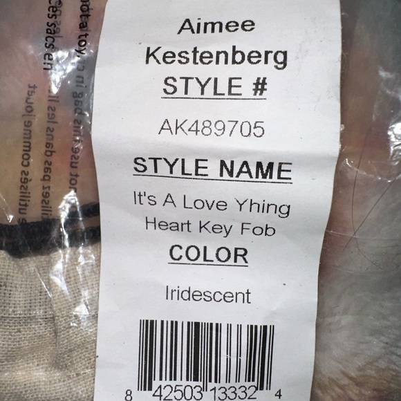 It’s a Love Thing Oil Slick Iridescent Key FOB bag clip/charm - Picture 4 of 10